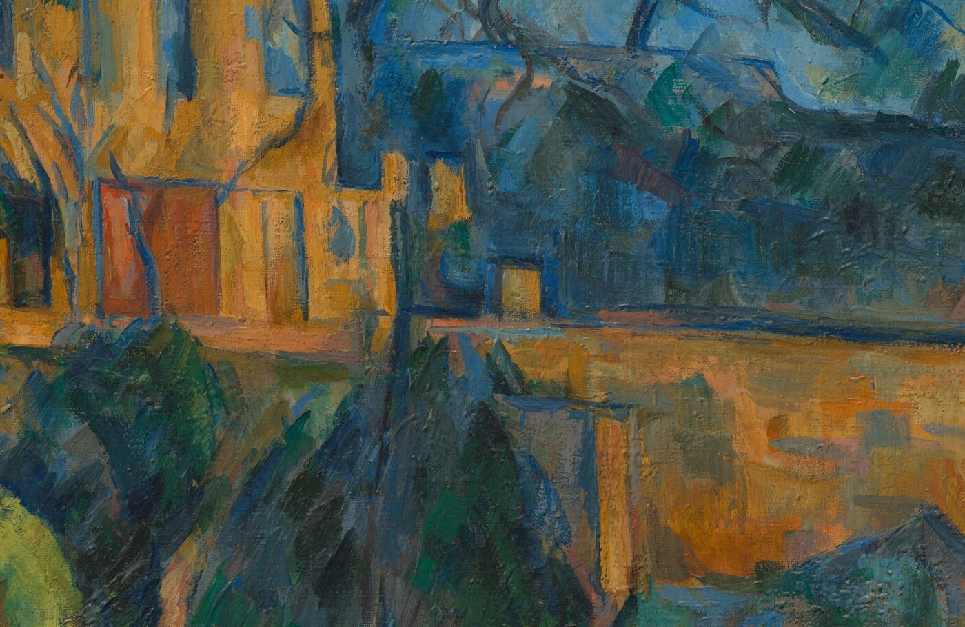 Cézanne painted this same dark château over and over.