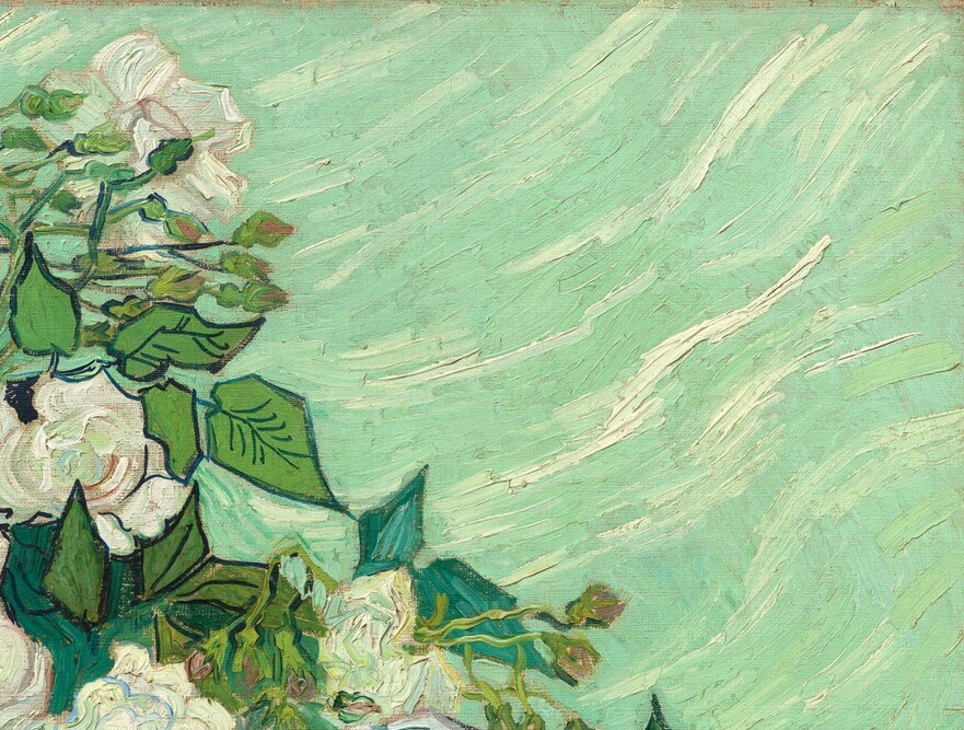 Same hatched technique as upper left but the green shifts slightly warmer , a subtle tonal modulation that suggests light source and prevents the background from reading as flat.