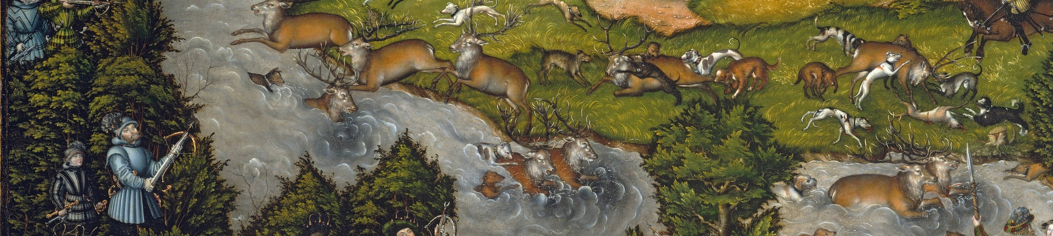 The river cuts through like a trap, slowing them down for the kill.