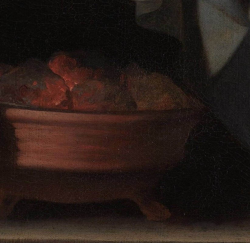The artist, Caesar van Everdingen, used dramatic light.