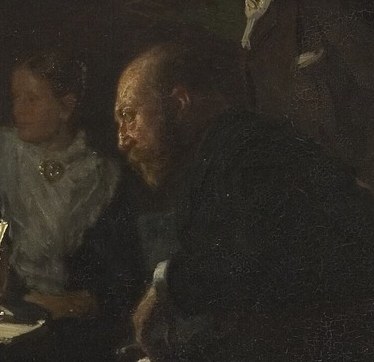 Look at the faces, deep in conversation.