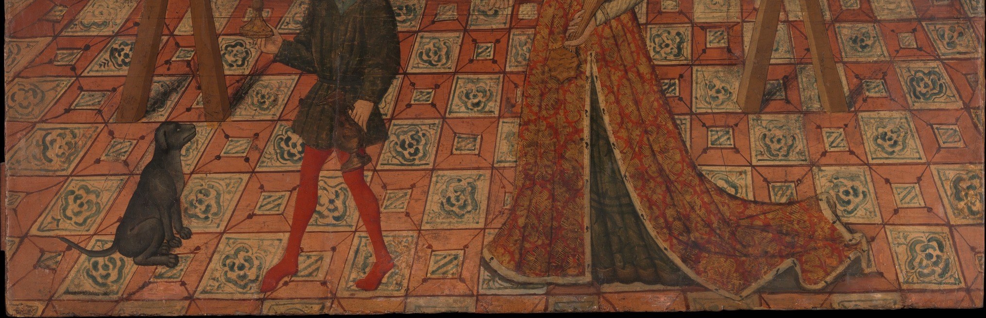 Each tile is painted as geometry, not just pattern.