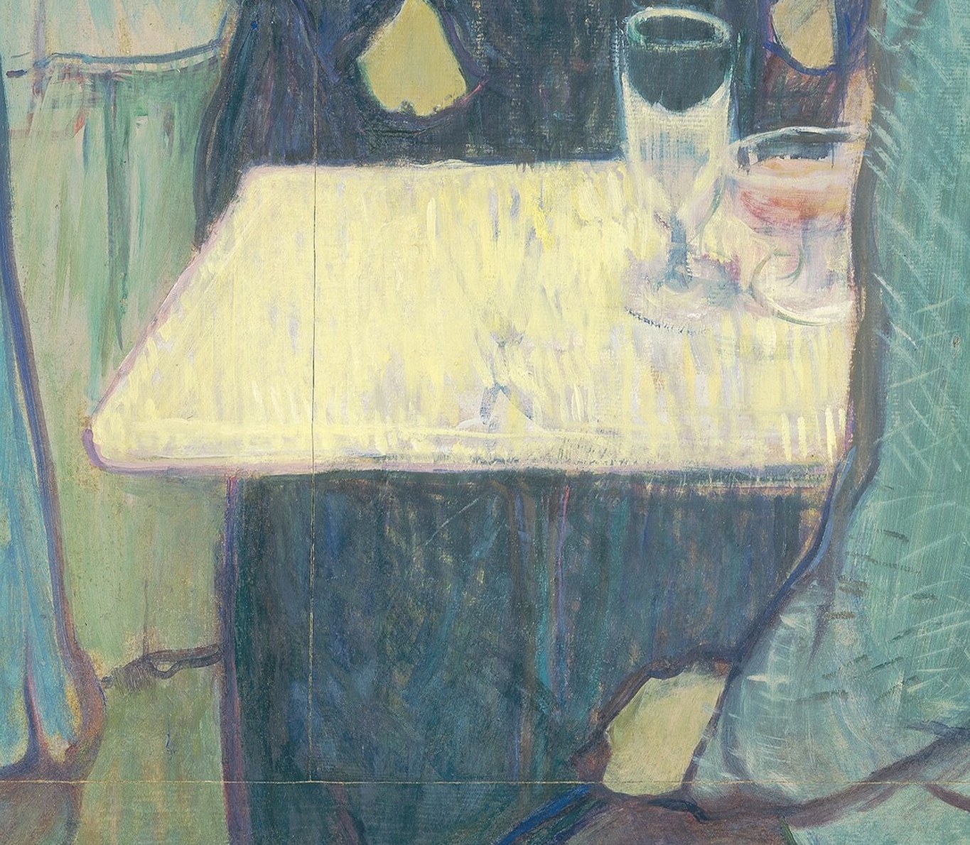 Capturing its social vibrancy with loose, expressive strokes.