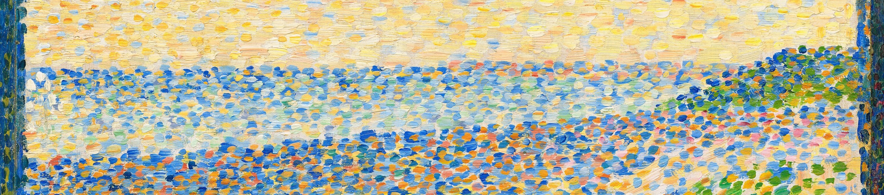 Seurat applied thick, distinct dots to create this visual texture.