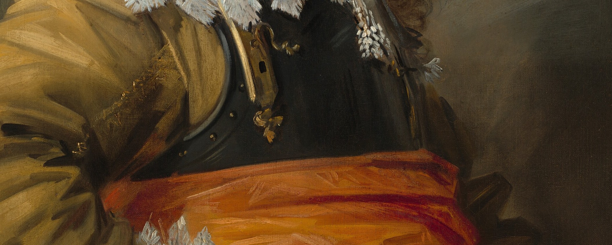 The red sash marked his rank. Every officer paid for his own uniform.