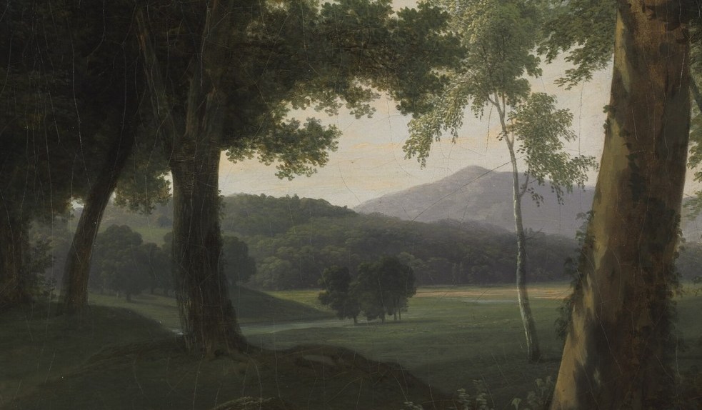 The luminous distant landscape offers an escape that won't happen.