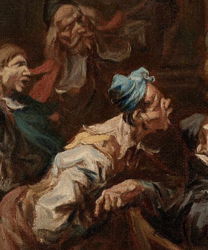 The artist, Alessandro Magnasco, often painted social satires.