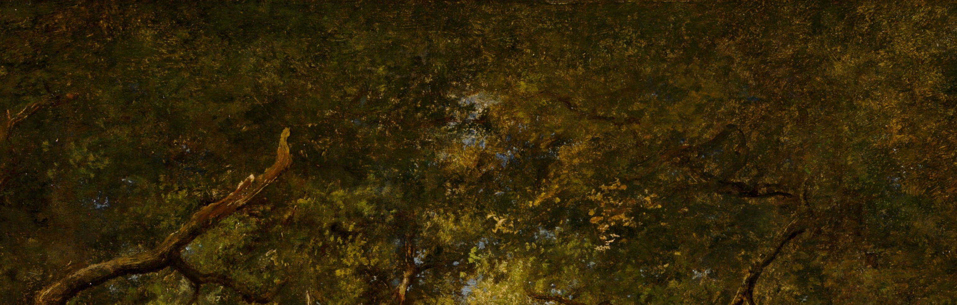 It was painted by an artist who adored the woods of Fontainebleau.