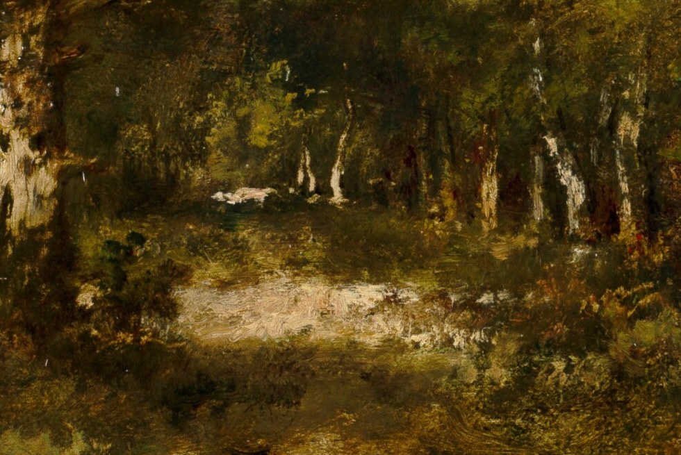 A lush, living wood. Painted at the very end.