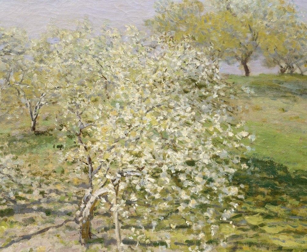 He captures the fleeting beauty of spring blossoms.
