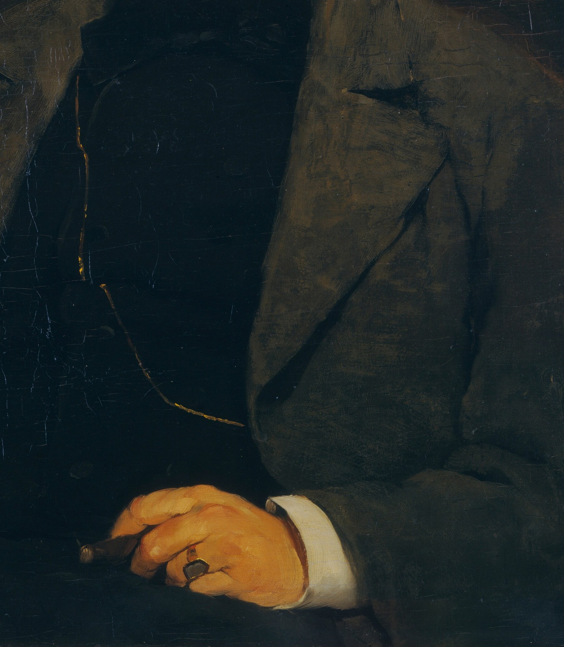 Look closely at the jacket, its subtle pattern emerges from the shadows.