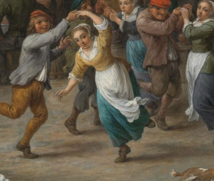 Most such scenes were idealized, showing only happy peasants.