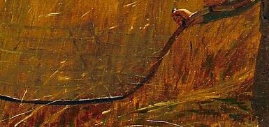 He wields the scythe like a weapon, then a tool.