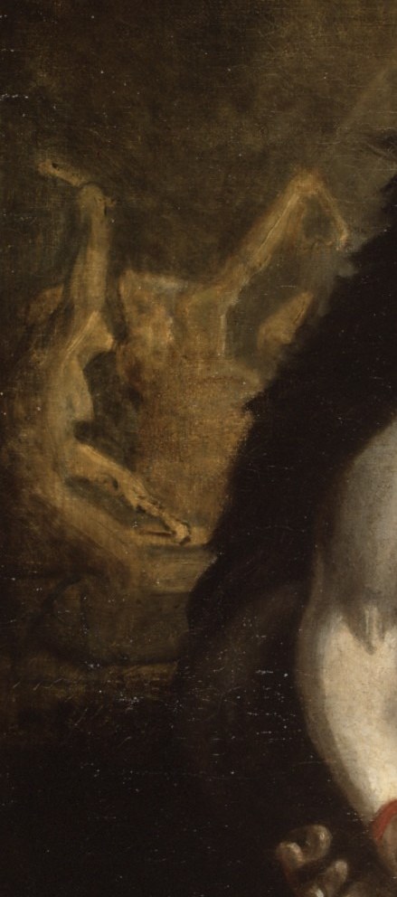 Look at the edges of the painting.