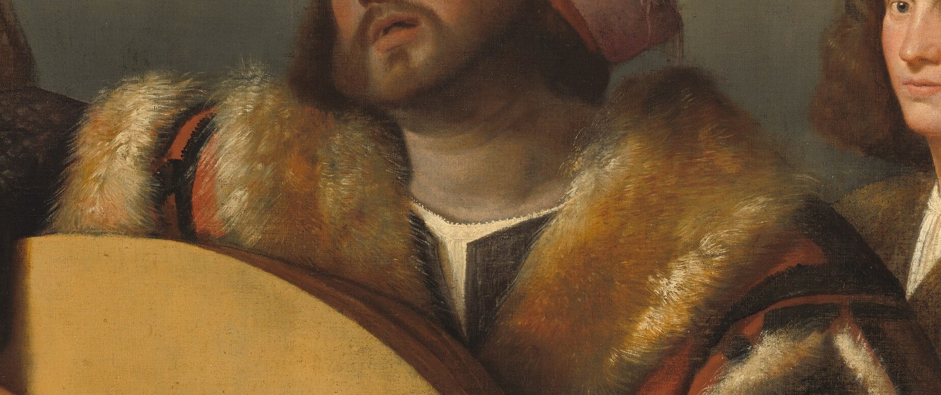 The painter used strong light to highlight their presence.