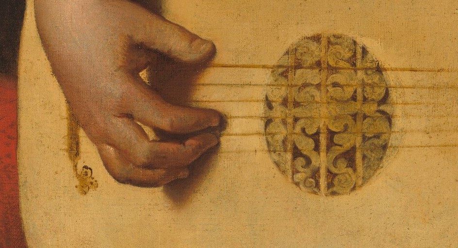 His hands create the sound, a delicate dance.
