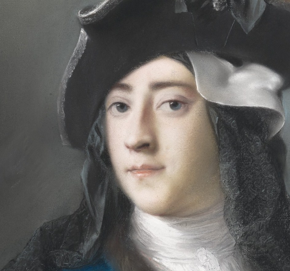 The central paradox of the picture: he wears the costume of anonymity yet reveals his face to posterity , identity asserted through the very prop of its erasure.