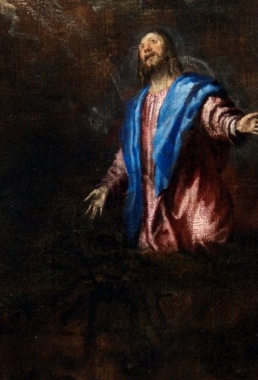 Christ pleads with heaven, in anguish.