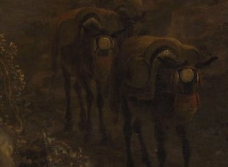 These donkeys carry loads, suggesting commerce or travel.