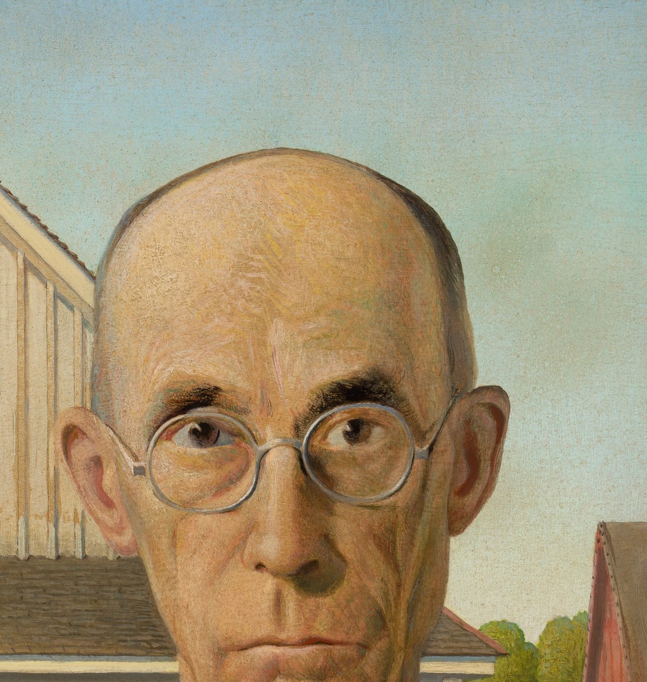 But Grant Wood painted this in 1930, before the crash took hold.