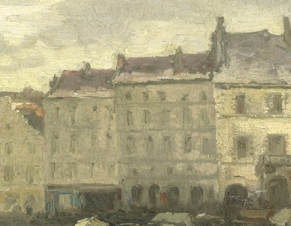 A snapshot of city life, frozen in time.
