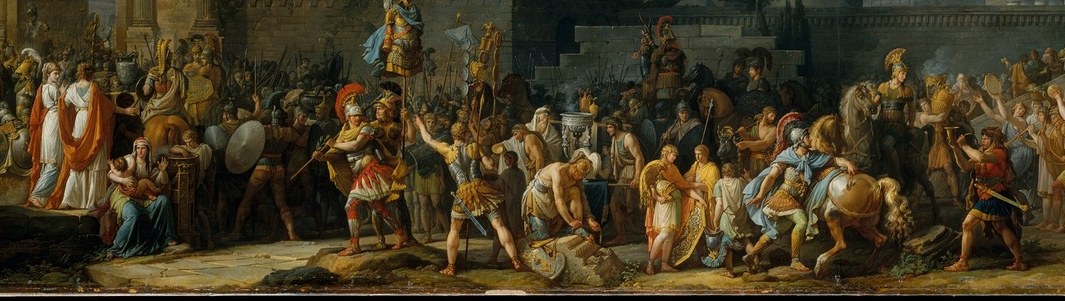 The sheer management of hundreds of individual figures across this zone tests Vernet's ability as a history painter , crowd articulation at this scale was a standard academic ambition test.