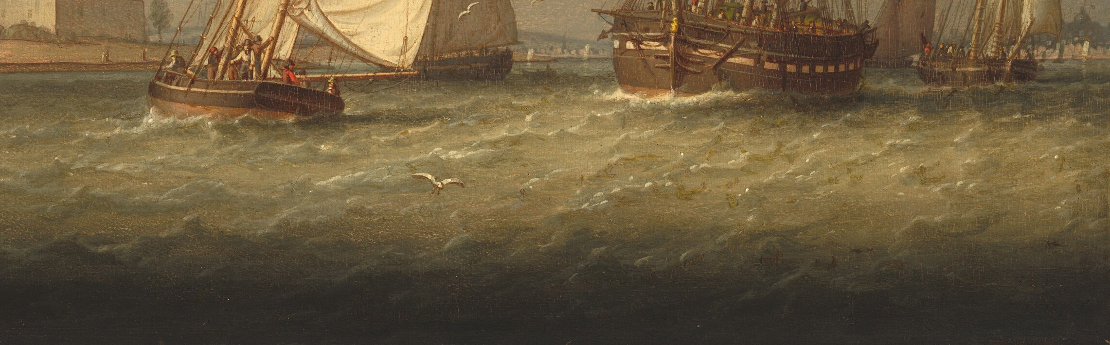 The brushwork conveys a sense of movement and wind, adding dynamism to the scene.