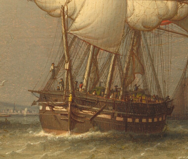 Look at the meticulous rigging on his ships.
