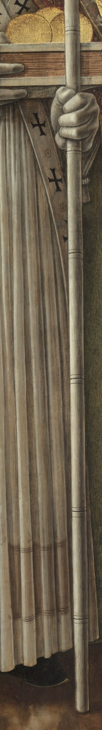 A symbol of his office as a shepherd of his flock, its height emphasizes his stature.