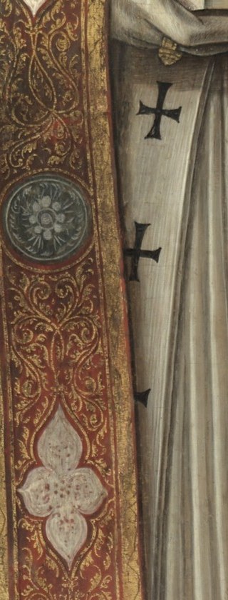 The delicate rendering of his fingers suggests reverence and care for the sacred text.