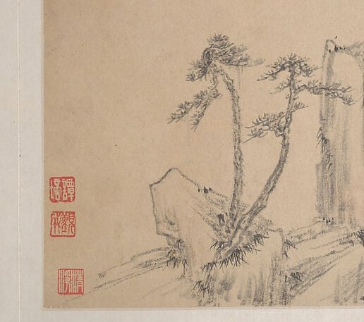 The gnarled pine, a symbol of resilience, clings to the cliff.