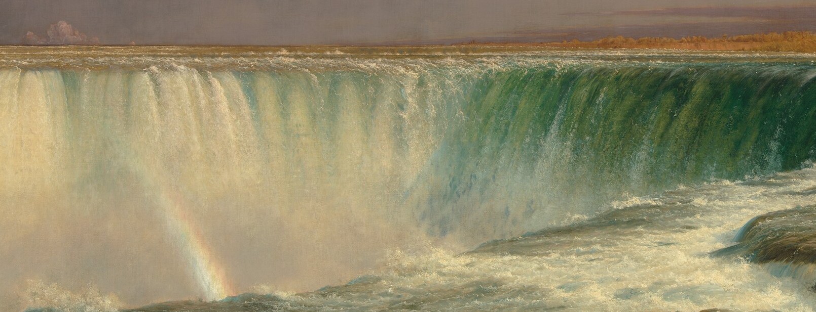 This painter didn't paint a waterfall. He painted millions of individual streams.