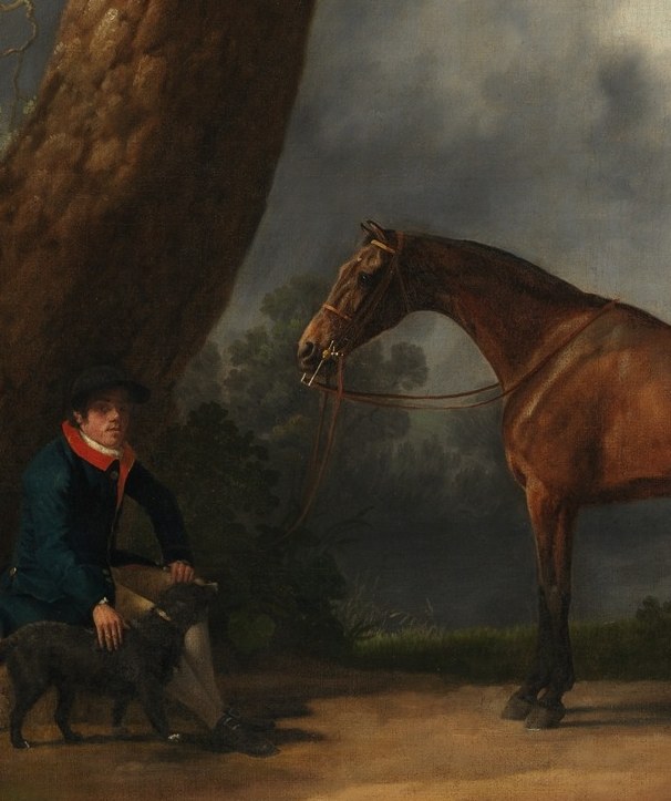 And then he painted the man holding the reins.