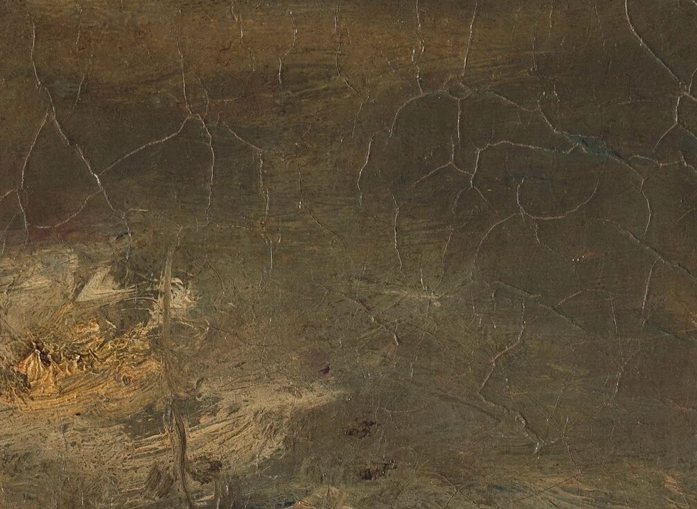 He created this tranquil scene with loose brushstrokes.