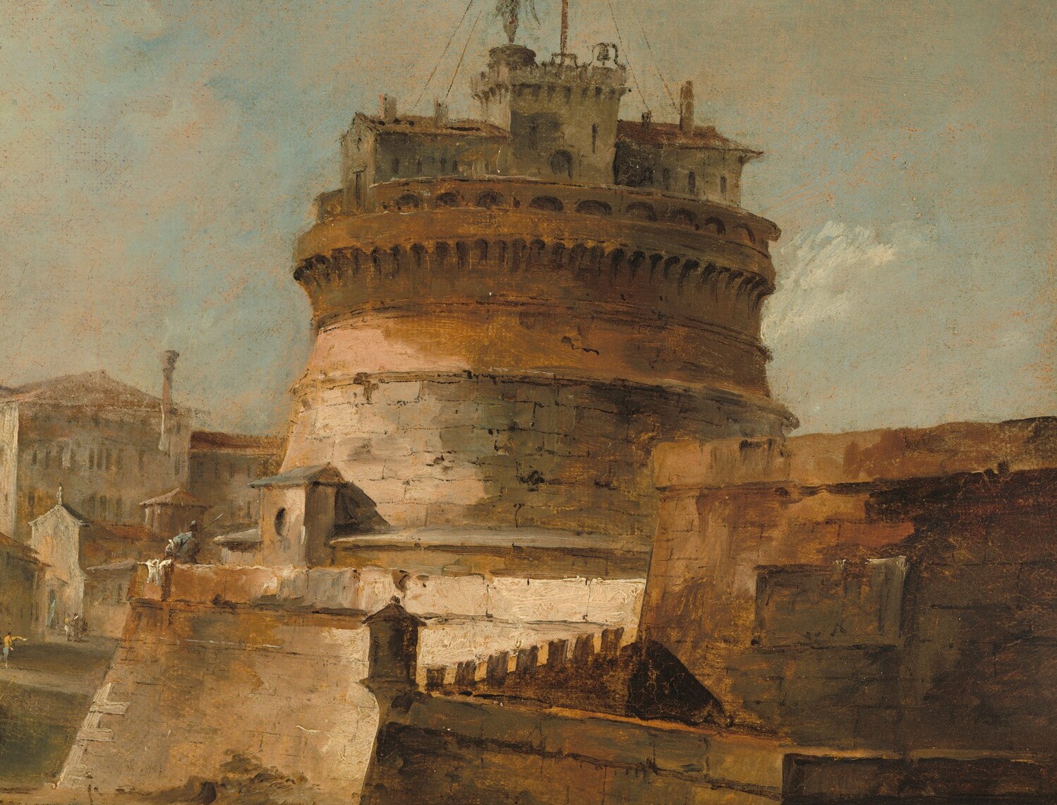 This is the Castel Sant'Angelo, a Roman landmark for centuries.
