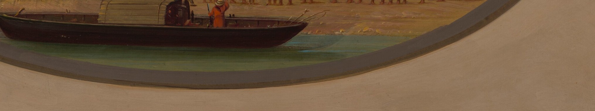 Notice the rapid brushwork on the water, reflecting the sky.
