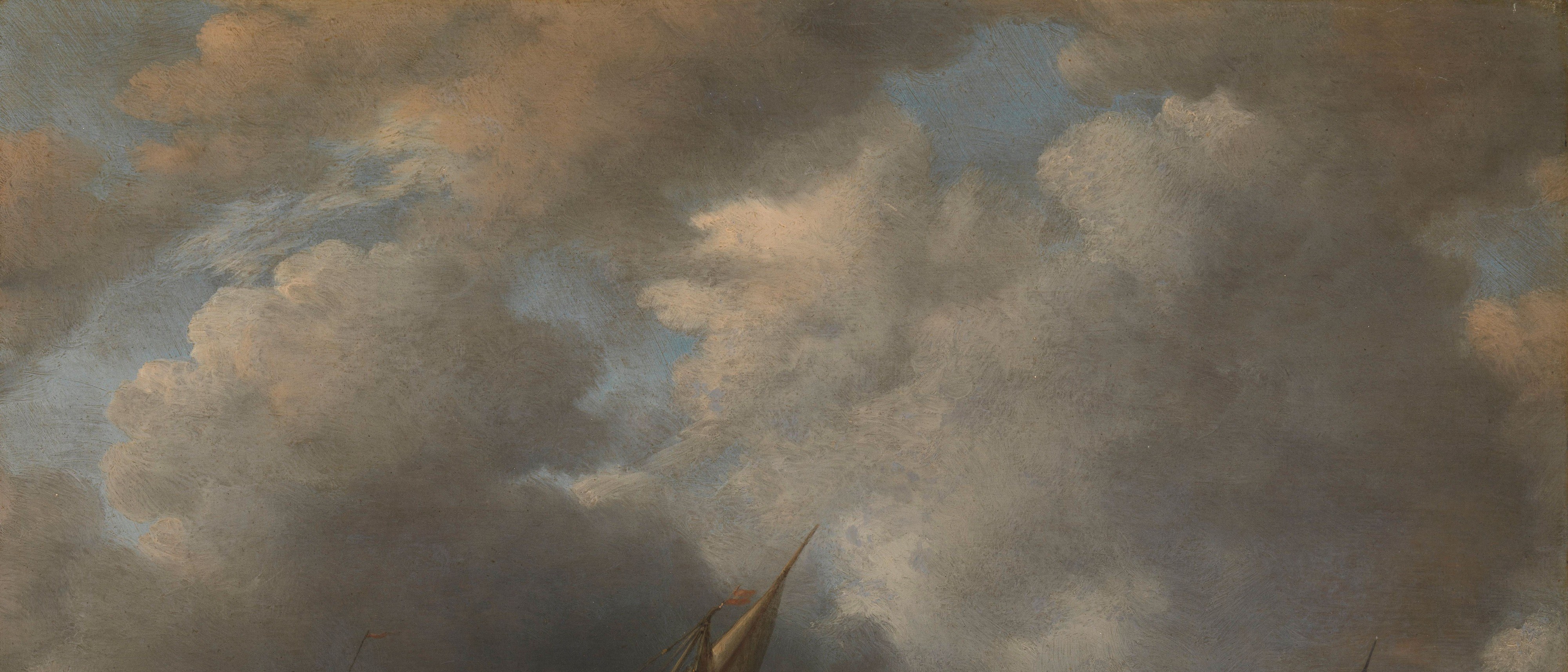 The sky is a battle of light and shadow.