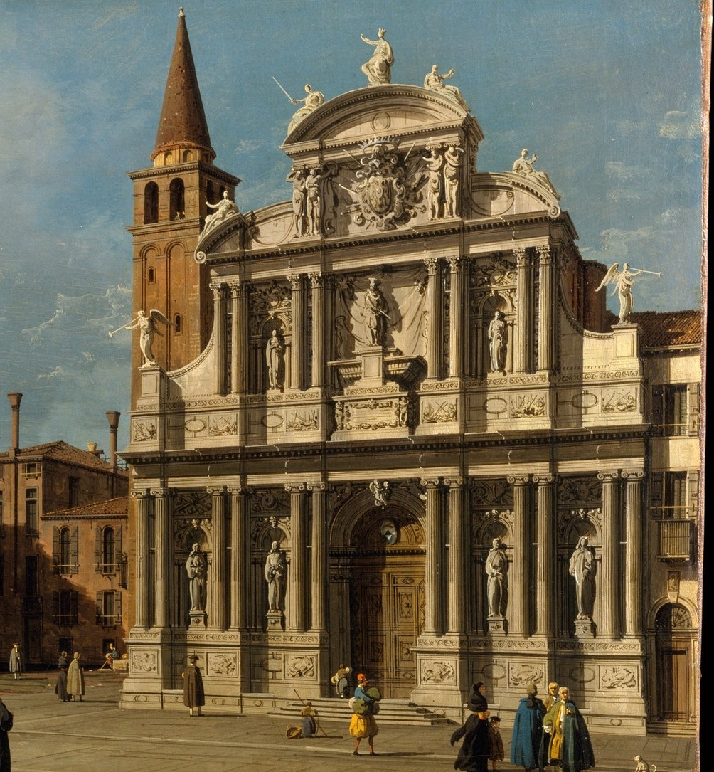 The church looks like a grand Baroque monument.