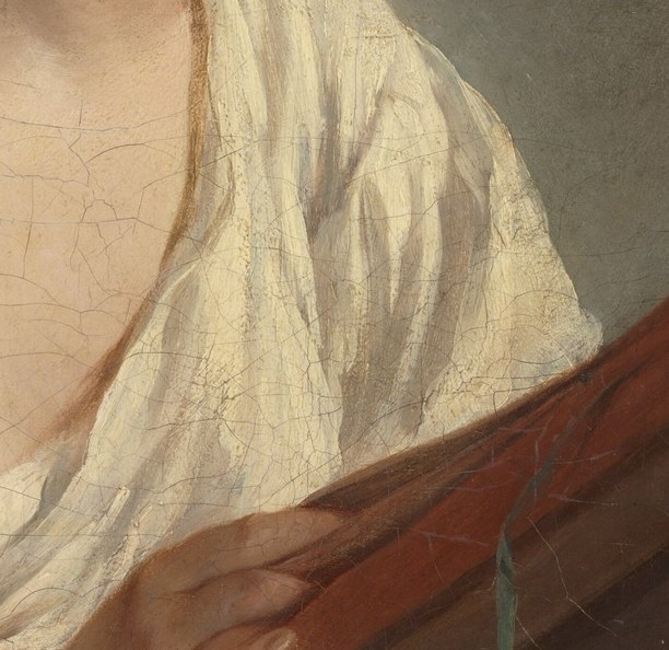 Her exposed shoulder was also considered quite daring.