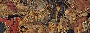 Soldiers carry gold, trophies, and Roman eagle standards.