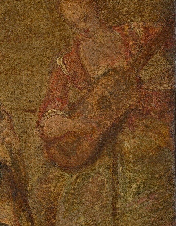 A man playing music added to the lively mood.