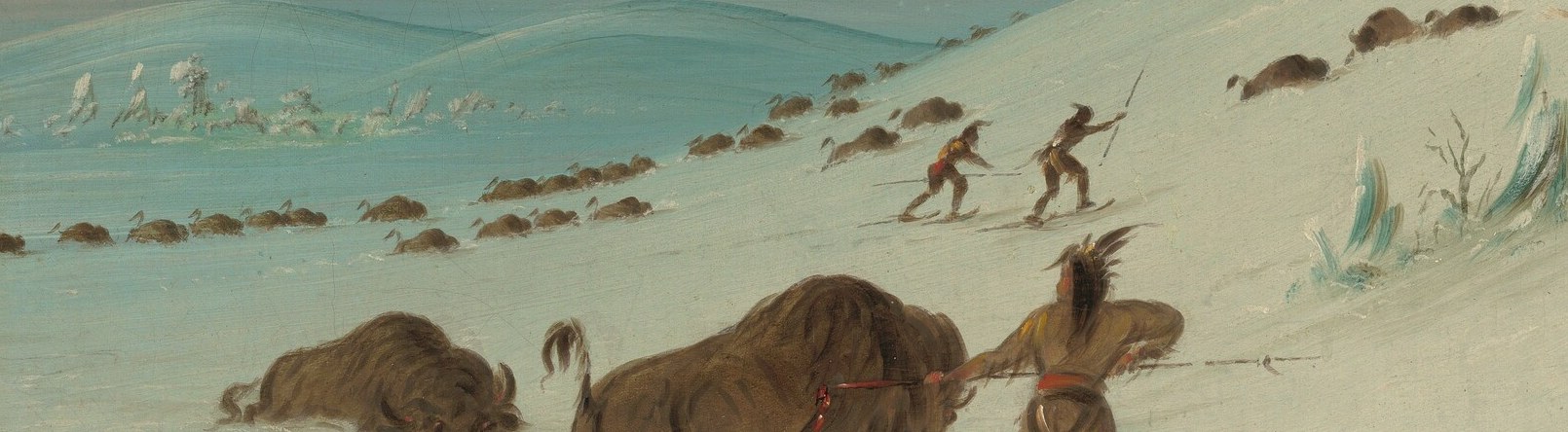 These smaller figures in the background emphasize the scale of the hunt and the vastness of the plains.