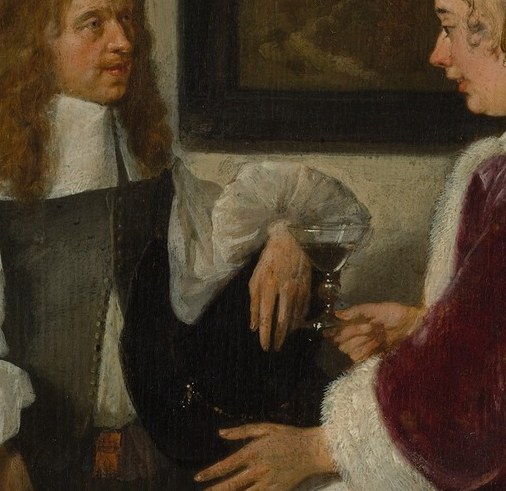 He pleads. His hand is the hinge point of the whole story.