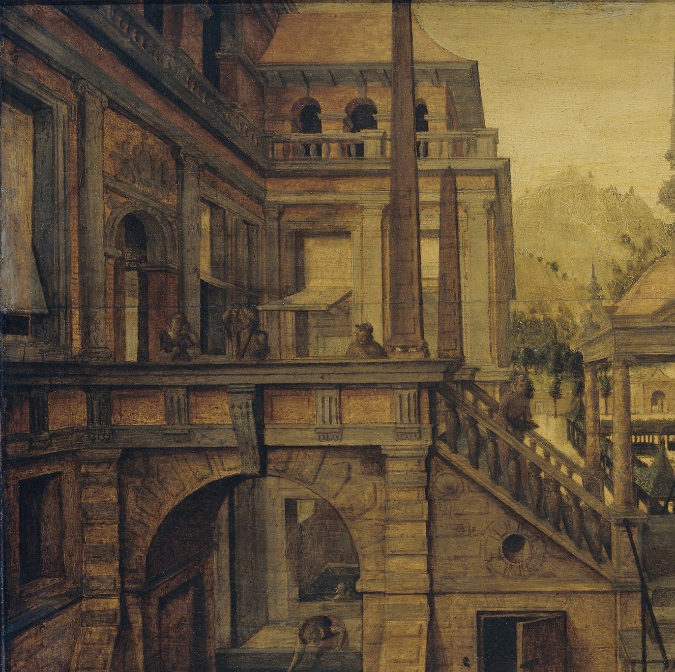 This painter was famous for architectural perspective, not people.