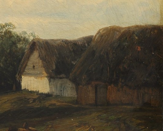 The rustic architecture provides a sense of place and hints at the simple lifestyle of the inhabitants.