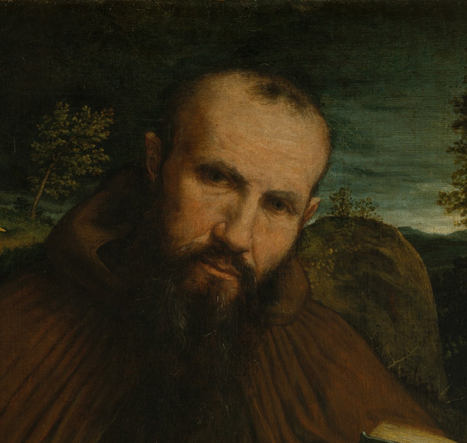 He looks weighed down by thought.