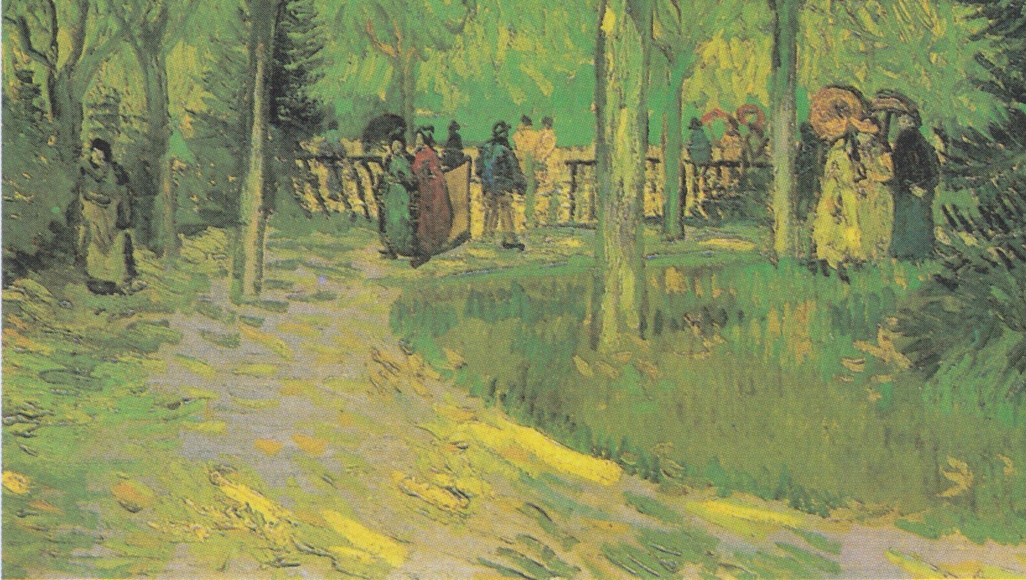 He walked this path, observing the light through the trees.