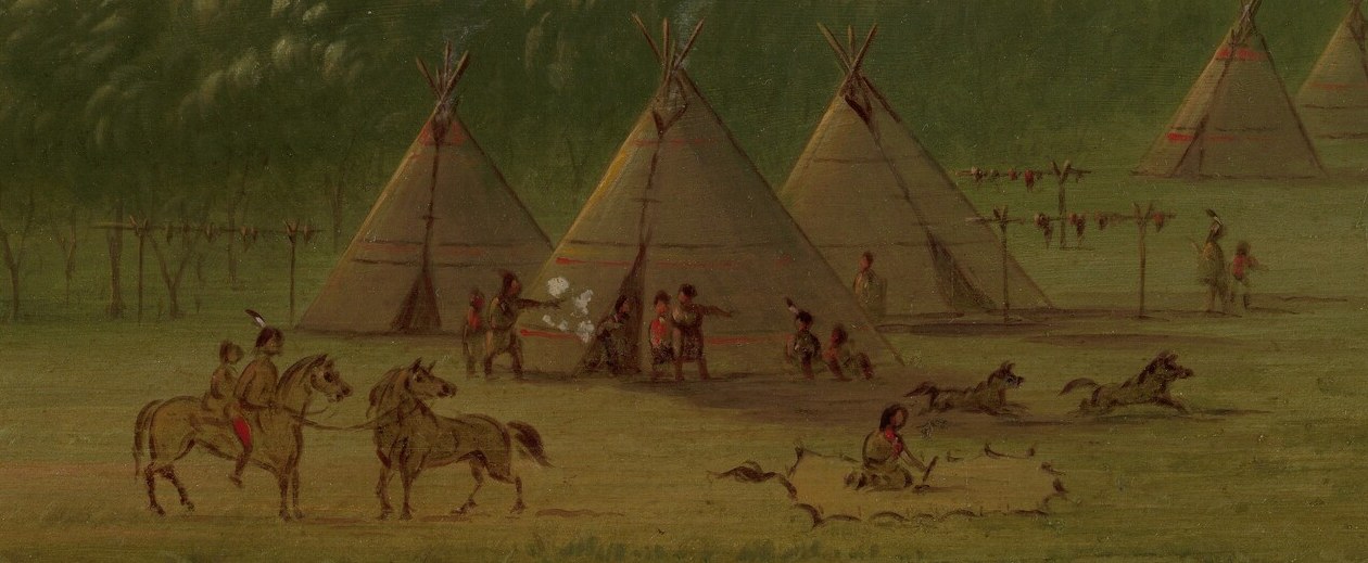 He traveled extensively, documenting scenes like this Sioux village.
