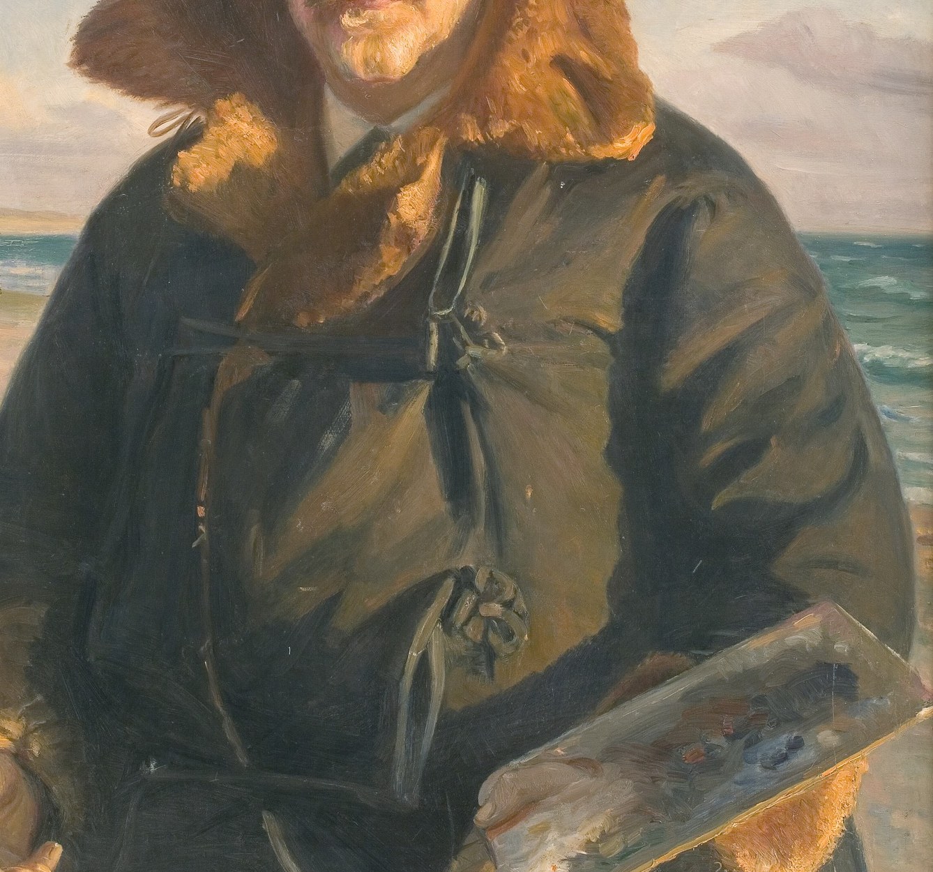 His fur coat suggests cold air.