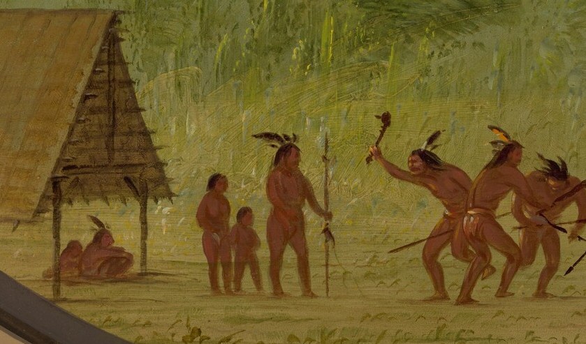 His detailed works capture daily life, like this wigwam.